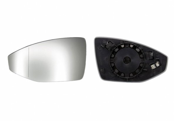 Accéder à la pièce Glace + support de rétroviseur gauche, asphérique, thermique (2 broches)