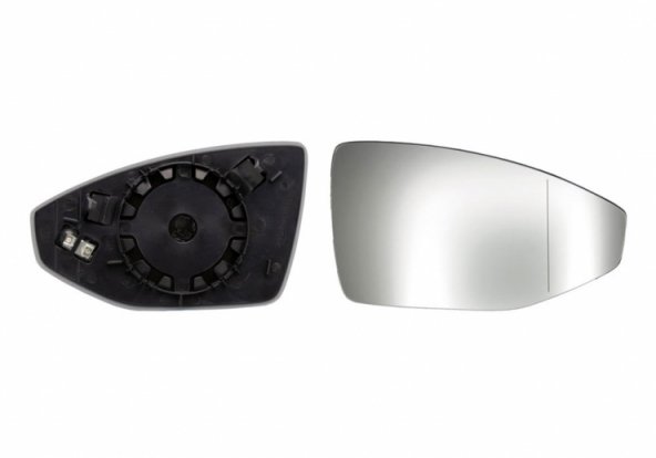 Accéder à la pièce Glace + support de rétroviseur droit, asphérique, thermique (2 broches)