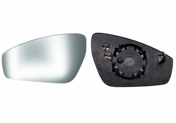 Accéder à la pièce Glace + support de rétroviseur gauche, asphérique, thermique (2 broches)