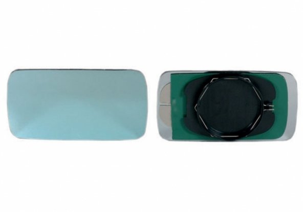 Accéder à la pièce Glace + support rétroviseur gauche, convexe, bleu Accéder à la pièce Glace + support rétroviseur gauche, convexe, bleu