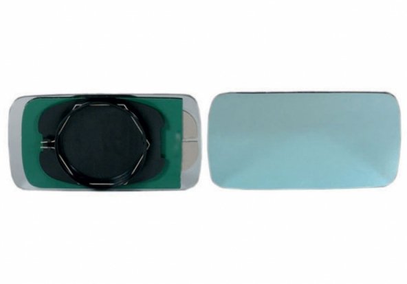 Accéder à la pièce Glace + support rétroviseur droit, convexe, bleu Accéder à la pièce Glace + support rétroviseur droit, convexe, bleu