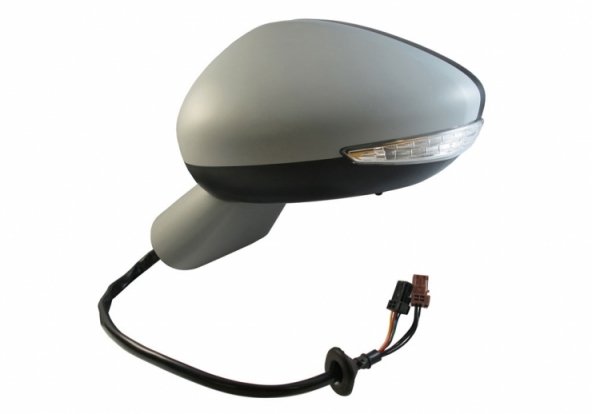 Accéder à la pièce Rétroviseur électrique gauche, convexe, bleu, chauffant, apprêté, rabattable, avec feu clignotant, courtoisie (10 broches)