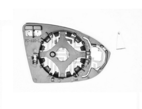 Accéder à la pièce Glace + support rétroviseur gauche, convexe, chauffant