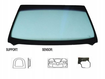 Accéder à la pièce Pare-brise vert, bleu flou