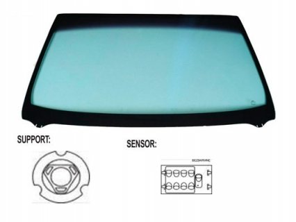 Accéder à la pièce Pare-brise vert, gris flou, capteur pluie/lumière