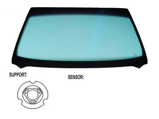 Accéder à la pièce Pare-brise vert, gris flou