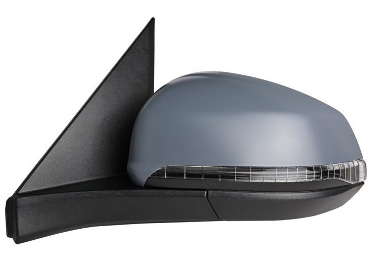 Rétroviseur électrique gauche, convexe, chauffant, apprêté, rabattable, avec feu clignotant, courtoisie (9 broches) ACCESSOIRES CAMION-AILES ET CALES DE ROUE pour VOLKSWAGEN MULTIVAN  pour VOLKSWAGEN MULTIVAN