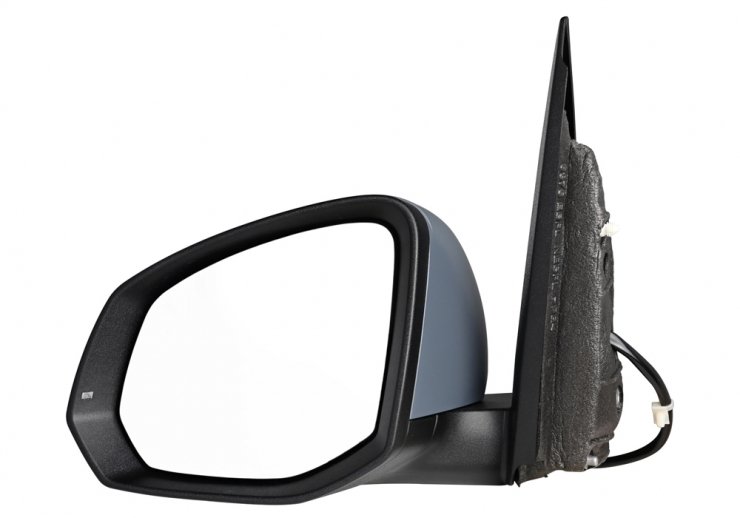 Rétroviseur électrique gauche, convexe, chauffant, apprêté, rabattable, avec feu clignotant, courtoisie (9 broches) ACCESSOIRES CAMION-AILES ET CALES DE ROUE pour VOLKSWAGEN MULTIVAN  pour VOLKSWAGEN MULTIVAN
