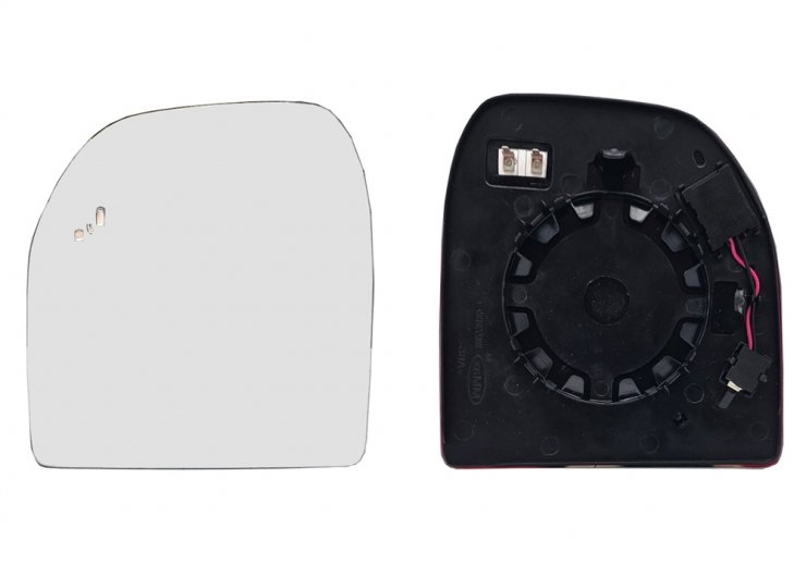 Accéder à la pièce Glace + support rétroviseur gauche, convexe, chauffant, side (2 broches)