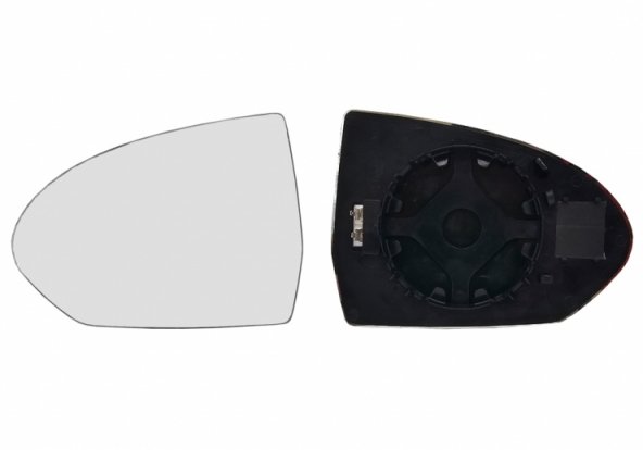 Accéder à la pièce Glace + support rétroviseur gauche, convexe, chauffant (2 broches)