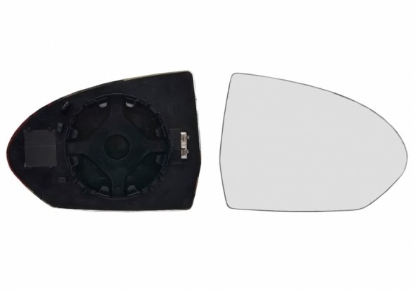 Accéder à la pièce Glace + support rétroviseur droit, convexe, chauffant (2 broches)