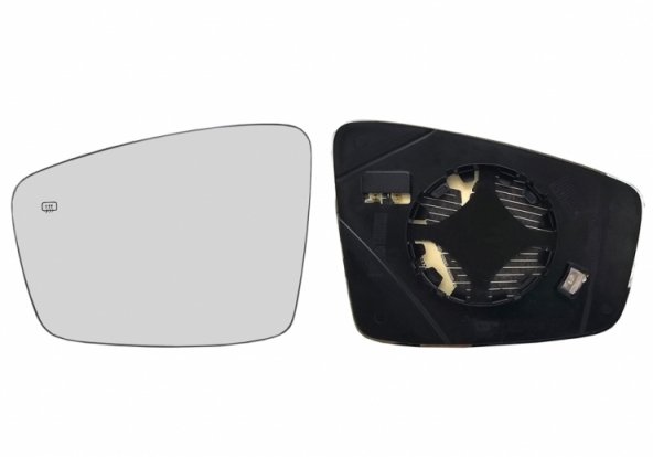 Accéder à la pièce Glace + support rétroviseur gauche, convexe, chauffant (2 broches)