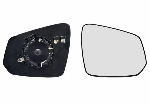 Accéder à la pièce Glace + support rétroviseur droit, convexe, chauffant (2 broches)