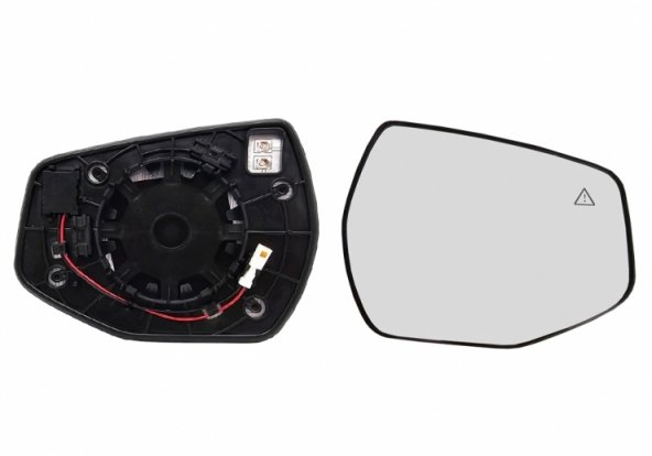 Accéder à la pièce Glace + support rétroviseur droit, convexe, chauffant, side (2 broches)