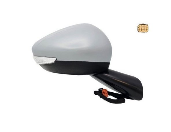 Accéder à la pièce Rétroviseur électrique droit, convexe, chauffant, apprêté, rabattable, avec feu clignotant, sonde (10 broches)