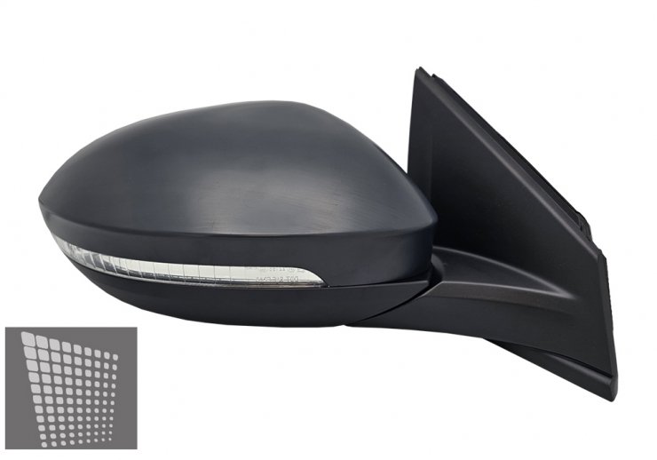 Rétroviseur électrique droit, convexe, chauffant, apprêté, rabattable, avec feu clignotant, courtoisie, mémoire, side (15 broches) ACCESSOIRES CAMION-AILES ET CALES DE ROUE pour VOLKSWAGEN TAIGO  pour VOLKSWAGEN TAIGO