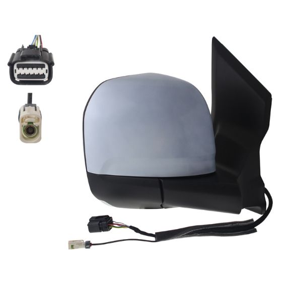 Accéder à la pièce Rétroviseur électrique droit, convexe, chauffant, apprêté, avec antenne, rabattable, avec feu clignotant, sonde, side (12 broches)