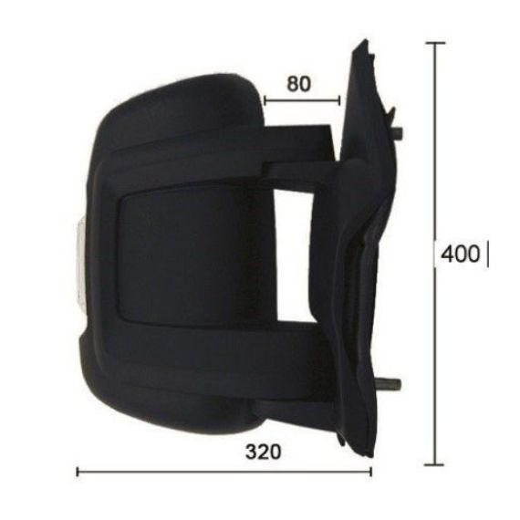 Rétroviseur électrique droit, convexe, chauffant (16W) (6 broches) (court) CITROEN-JUMPER pour CITROEN JUMPER  pour CITROEN JUMPER