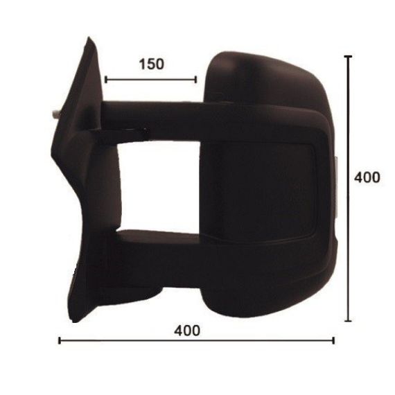 Rétroviseur manuel gauche, convexe, avec feu clignotant (2 broches) (moyen) CITROEN-JUMPER pour CITROEN JUMPER  pour CITROEN JUMPER