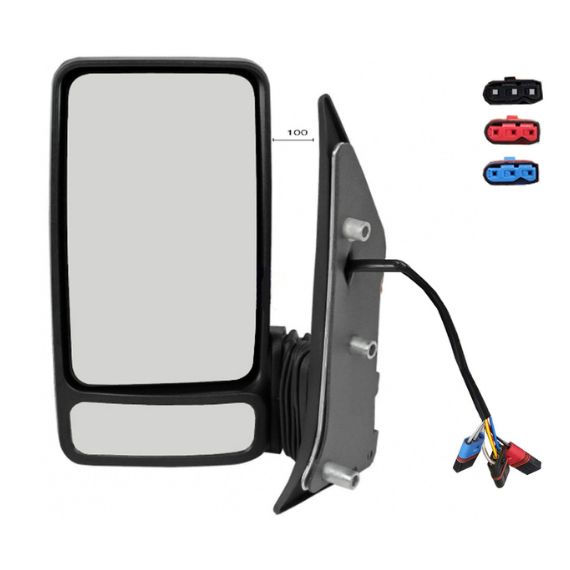 Accéder à la pièce Rétroviseur électrique gauche, convexe, chauffant, sonde (7 broches) (bras court)