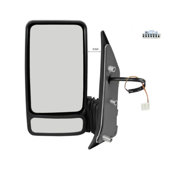 Accéder à la pièce Rétroviseur manuel gauche, convexe, sonde (2 broches) (bras court)