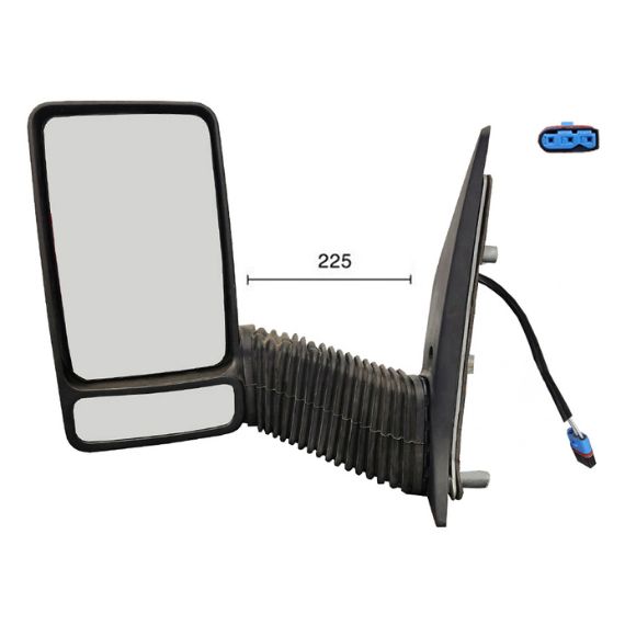 Accéder à la pièce Rétroviseur manuel gauche, convexe, sonde (2 broches) (bras long)