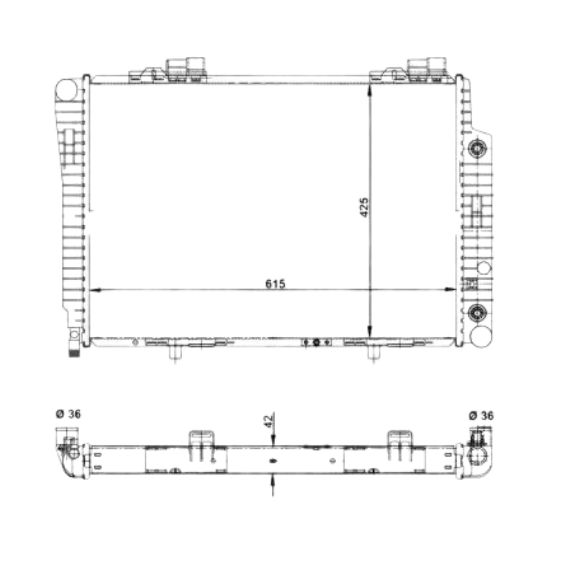 Radiateur C280 - C200D - C220D - C230 - C250D BVM/A clim. MERCEDES-CLASSE E pour MERCEDES CLASSE E  pour MERCEDES CLASSE E
