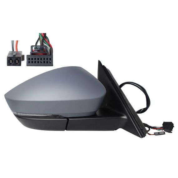 Rétroviseur électrique droit, convexe, chauffant, apprêté, rabattable, avec feu clignotant, courtoisie, mémoire, side (15 broches, 2 broches) ACCESSOIRES CAMION-AILES ET CALES DE ROUE pour SKODA KODIAQ  pour SKODA KODIAQ