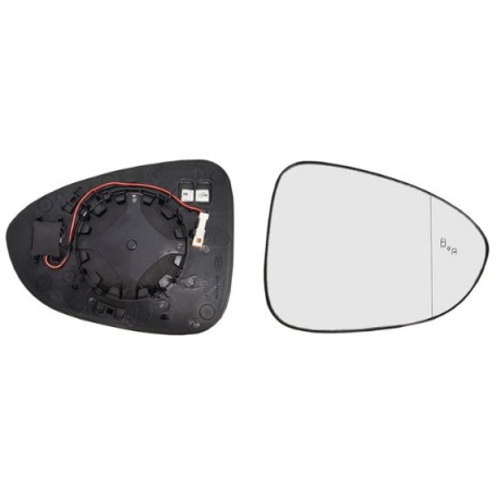 Accéder à la pièce Glace + support rétroviseur droit convexe, chauffant, side