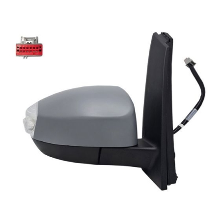 Accéder à la pièce Rétroviseur électrique droit, convexe, chauffant, apprêté, rabattable, avec feu clignotant, sonde, courtoisie (10 broches)