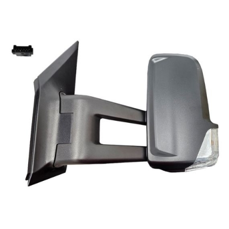 Accéder à la pièce Rétroviseur électrique gauche, convexe, angle mort, chauffant, avec feu clignotant (6 broches) (bras moyen)