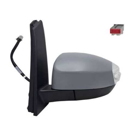 Accéder à la pièce Rétroviseur électrique gauche, asphérique, chauffant, apprêté, rabattable, avec feu clignotant, courtoisie (8 broches)