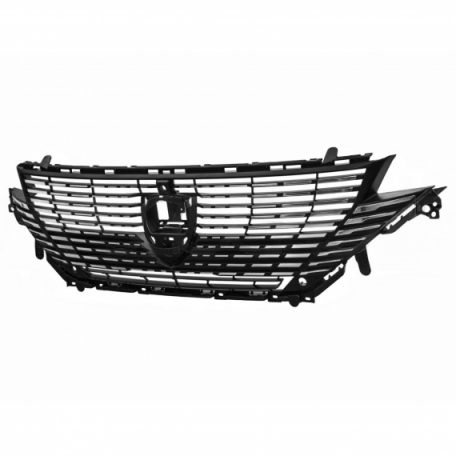 Accéder à la pièce Grille noire grainée, avec inserts chromés, avec trou chambré