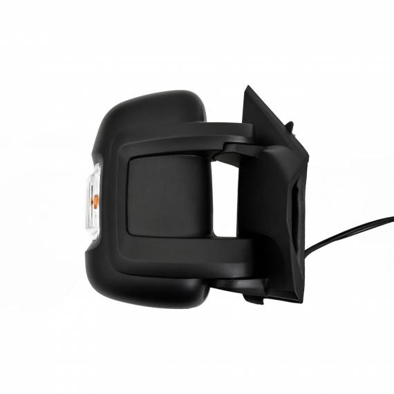 Rétroviseur électrique droit, noir, convexe, chauffant, avec feu clignotant, avec antenne (16W) (bras court) (9 broches) CITROEN-JUMPER pour CITROEN JUMPER  pour CITROEN JUMPER