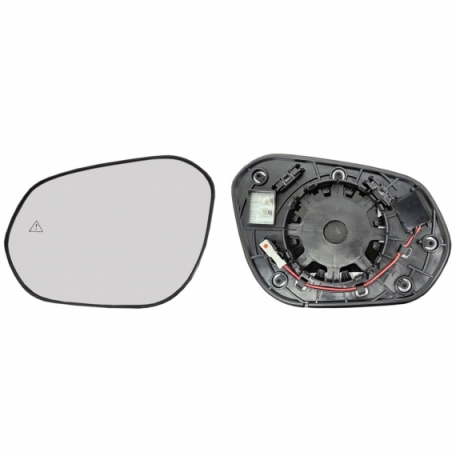 Accéder à la pièce Glace + support rétroviseur gauche, convexe, chauffant, side (2 broches)