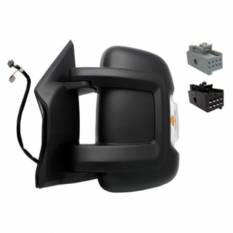 Accéder à la pièce Rétroviseur électrique gauche, convexe, chauffant, rabattable, avec feu clignotant (16W), sonde (12 broches) (bras court)