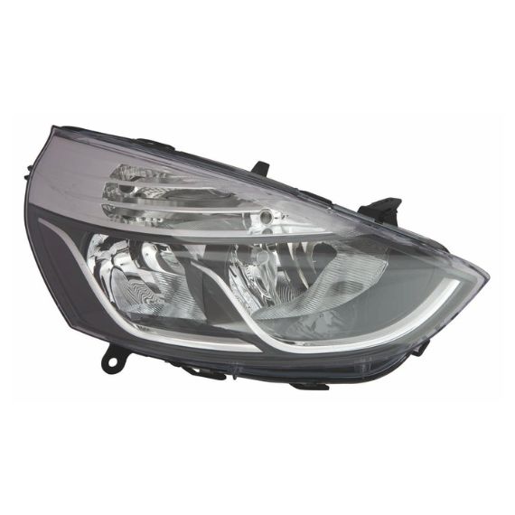 Phare électrique droit, noir et chrome, H1+H7 (Moteur)