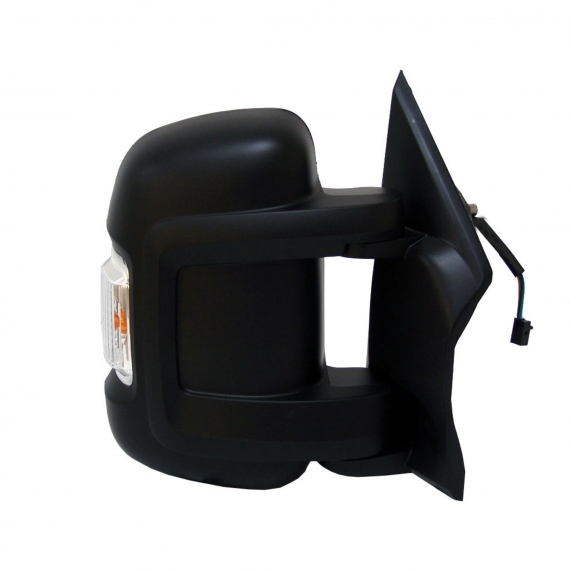 Rétroviseur électrique droit, convexe, chauffant, avec feu clignotant (16W) (8 broches) (Bras court)