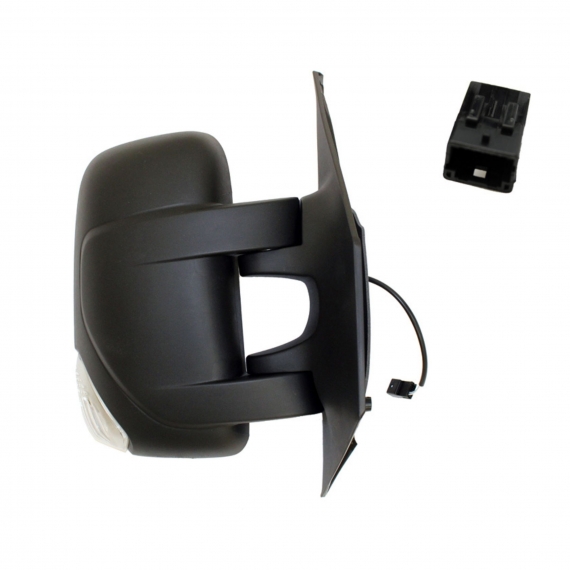 Rétroviseur électrique droit, convexe, chauffant, avec feu clignotant, sonde (9 broches) (Bras court)