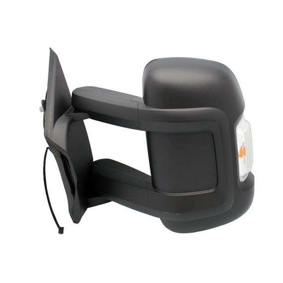 Rétroviseur électrique gauche, convexe, chauffant, avec feu clignotant, sonde (10 broches) (Bras long)