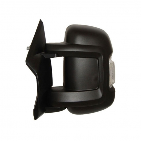 Rétroviseur manuel gauche, convexe, avec feu clignotant (2 broches) (Bras court)